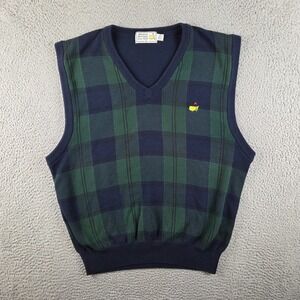 Vintage Masters Sweater Vest Mens XL Navy Blue V Neck Augusta National Golf